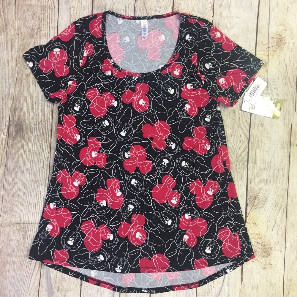 LuLaRoe Disney Minnie Mouse Red & Black Classic T